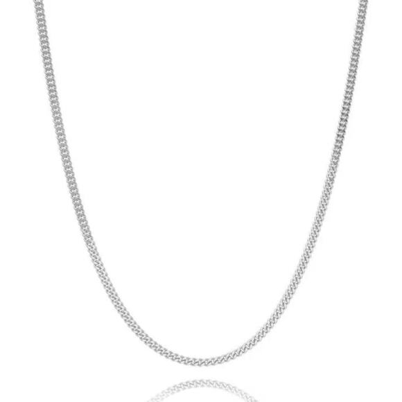 NWT Fashion Women's Unisex 925 Sterling Silver Curb Chains 2MM
